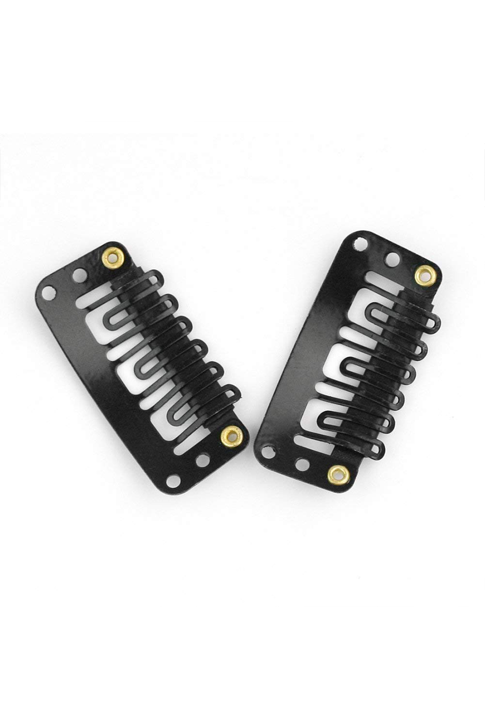 12 Pcs U Shape Metallic Snap Clips for Hair Extensions | Heavy Duty Steel Wig Snap Comb Clips for Hairpiece, Weft & DIY Wig Making - Image 4