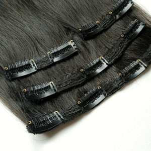 4 PCS Set Premium Clip In Hair Extensions | 100% Real Human Hair | Natural Looking Clip In Hair Extensions | Adds Length & Volume SHOPVORA